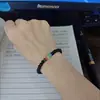 Pulsera Mismo Estilo Gd Quan Zhilong, Pulsera de Piedra Energética Colorida, Pulsera de Pareja con Cuentas de Transferencia Natural de Obsidiana para Hombres y Mujeres