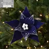 Decoración Colgante de Flor de Navidad Nieve Cayendo Simulada de Terciopelo Nuevo Arreglo Navideño Suministros para Arreglo Navideño Venta al por Mayor