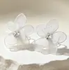 Pendientes, tachuelas, pendientes florales, pendientes de venta caliente transfronterizos, lujo ligero, sensación de alta gama, pendientes exagerados, pendientes para mujer, tachuelas para mujer