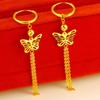 Sudáfrica Sikkim Aretes de Mariposa con Borla Larga para Mujer Vietnam Sagin Aretes Elegantes para Mujer Regalo de Aretes Simple