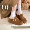 Sandalias Birkenstock de estilo retro, con tacón bajo y suela de plataforma para mujer, nueva colección otoño 2026, diseño sin cordones, adecuadas para usar en exteriores, con punta cerrada, estilo de media zapatilla