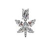 Gebei Argola de Umbigo Borboleta Transfronteiriça Europeia e Americana Argola de Umbigo Sem Perfuração Ornamento Umbilical Stud de Unha Argola de Umbigo com Borla Clipe de Orelha Dupla Utilização