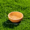 Micro Paisaje Cesta de Mimbre Creativa Cesta Tejida de Bambú Accesorios de Decoración DIY para Jardinería Paisajismo Mini Micro Adornos