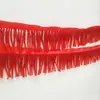 Accesorios de abalorios hechos a mano de alta resistencia, ultra densos de 4 cm para manualidades, tubos de cuentas, borlas, flecos verdes y rojos, encaje para ropa