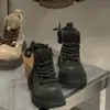 Botas Martin Infantis para Meninas 2026 Outono/Inverno Novas Botas de Cano Médio Estilo Coreano da Moda para Meninas, Botas de Couro Confortáveis com Solado Macio para Meninos