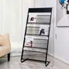 Porta-revistas, expositor de folhetos, porta-livros, armazenamento de informações, expositor de jornais de chão dobrável