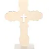 Adornos Artesanales de Cruz de Madera Nuevos Transfronterizos DIY Mesa Pequeña de Bautizo Decoración del Hogar