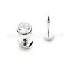 Paquete de Clavo de Titanio F136 con Cierre Mariposa Integrado de Circonita 5A Aretes para Oído Joyería para Piercing Corporal de Aleación de Titanio G23