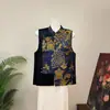 [Li] Nuevo chaleco jacquard estilo chino con cuello alto de pavo real, nueva colección otoño 2026, chaleco con cuello estilo pipa