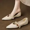 Zapatos de Salón Individuales Bajos de Punta Fina Estilo Francés Novedad Primavera 2026 para Mujer con Correa de Ágata Versátiles de Tacón Grueso Ocultan Altura Zapatos de Moda