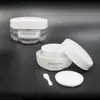 Botella de Plástico Ovalada de Boca Ancha para Crema de 30G50G con Almohadilla para la Mano y Cuchara Tarro de Crema Acrílico Venta al por Mayor