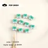 Cuentas Cuadradas Pequeñas de Acrílico de Verano Frescas Materiales para Accesorios de Joyería Hechos a Mano DIY Materiales para Pulsera con Cuentas Collar