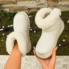 Botas de nieve europeas y americanas de suela gruesa transfronterizas para mujer, invierno 2026 comercio exterior talla grande lazo adornos de piel sintética zapatos de algodón