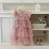 Vestido Infantil, Vestido de Fada para Meninas, Vestido Bolo Bordado Tendência, Vestido Infantil de Tule Bufante, Vestido de Princesa