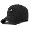 Chapéu Novo Estilo Masculino Outono e Inverno Coreano Casual Boné de Baseball Boné com Forro de Lã Proteção para Orelhas Adultos Meia-Idade e Idosos Pai Chapéu Quente de Algodão