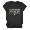 Puedes Hacer Cosas Difíciles Estilo Europeo y Americano Ebay Amazon Sencilla y Elegante Camiseta de Manga Corta con Cuello Redondo para Mujer
