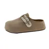 Zapatos Birkenstock sin cordones con plataforma para mujer, Nuevo estilo Primavera 2026, Medias zapatillas cerradas de suela gruesa que aumentan la altura para personas menudas