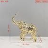 Entrada em Estilo Europeu Luxo Dourado Oco Leão Cavalo Elefante Animal Escultura Ornamentos Sala de Estar Corredor Acessórios Suaves para Casa
