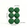 Bolas de Navidad de Color Macarrón Flocadas Transfronterizas 6cm 6 Piezas Set Navideño Decoración Adornos de Árbol de Navidad de Color Sólido