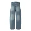 Jeans Wide Leg Reto Solto Versátil Estilo High Street Retrô Americano, Disponível em Comprimentos Cropped, Tradicional e Estendidos