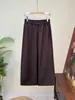 Zhi Li Nuevo Estilo Chino Tendencia Nacional Color Sólido Textura Agrietada Casual Pantalones de Pierna Recta 2026 Otoño Nuevo Elástico Cintura Alta para Mujer