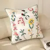 Nueva Almohada para Sofá Flor Bordada Funda de Almohada Tulipán Sin Relleno Funda de Almohada para Sala de Estar Cojín de Mesita de Noche