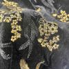 Tecido de Veludo Bordado Fio Dourado Pega Estilo Chinês Tecido Bordado Outono e Inverno Novo Colete Estilo Nacional Han Dynasty Cheongsam em Estoque
