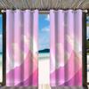 Cortinas Blackout Impressas para Exterior Estilo Vintage Floral Mar de Flores Personalizadas para Varanda, Dropshipping Disponível