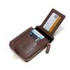 Billetera Retro de Cuero Encerado al Aceite para Hombre 2025 Nueva Monedero con Cremallera Billetera Corta para Hombre Tarjetero Billetera Todo en Uno