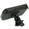 Bolsa Impermeable para Teléfono de Bicicleta, Soporte para Teléfono de Motocicleta, Bolsa Impermeable para Teléfono en Espejo Retrovisor con Visera para Protección contra Lluvia y Sol