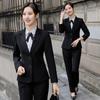 Chaqueta de Traje Pequeña para Mujer Ropa de Trabajo para Entrevista de Negocios Negra Vestido Estudiantes Universitarios Primavera y Otoño Desplazamiento Temperamento Traje Profesional