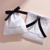 Novo pacote de flanela de microfibra branca bolso joias perfume produtos para adultos bolsa de armazenamento portátil personalização