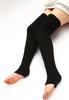 Leggings de malha femininas transfronteiriças outono e inverno ioga dançando sobre o joelho botas de acrílico listrado emagrecedor meias de pilha