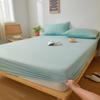 Nueva colcha de cama de estilo sin estampado y agradable para la piel, de color sólido, sencilla y a prueba de polvo, funda protectora de cama Simmons, venta al por mayor transfronteriza para el hogar