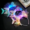 Accesorios para el Cabello con Borlas de Princesa Nuevos de Celebridad de Internet Douyin Accesorios de Hada Dinastía Han Diadema de Flor de Sirena Hada Mariposa