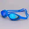 Óculos de natação à prova d'água e antiembaçantes para adultos, lentes de silicone galvanizadas, design com alça, ajuste confortável, atacado, adequados para vendas transfronteiriças e para pessoas com miopia