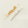 Retenção de cor Prata de lei S925 tubo de posicionamento conta de posicionamento acabamento clipe fixo clipe espaçador plano bead acessórios manuais DIY material