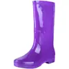 [Para mujer, sin forro, secado rápido] Botas de lluvia transparentes de caña alta, modernas zapatillas de agua para exteriores para mujer, botas de lluvia antideslizantes, botas impermeables