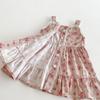 Ropa de Verano 2025 para Niñas de 1 a 8 Años Vestido de Encaje Retro Francés Vestido Floral Estilo Coreano