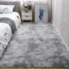 Alfombra Decorativa de Lana y Seda Tie-Dye Transfronteriza Simple para Dormitorio, Mesita de Noche, Refrigeración, Aislamiento, Antideslizante, Resistente a Manchas, Alfombra para Sofá de Sala de Estar