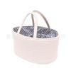 Cesta de cuerda de algodón para pañales cesta de almacenamiento cesta de almacenamiento tejida con hilo de algodón cesta para madre y bebé bolso de mamá bolso de mano plegable comercio exterior