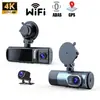 Grabadora de Conducción de Doble Grabación Transfronteriza Cámara Interna Frontal y Trasera 4K Imagen de Reversa 1080P Grabadora de Video en Bucle Wifi