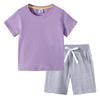 Camiseta para Niños 2026 Verano Nuevo Estilo Ropa Infantil de Comercio Exterior Versión Coreana Ins Algodón Camiseta de Manga Corta y Pantalones Cortos para Niños Conjunto de Dos Piezas