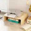 Suporte para impressora, copiadora de mesa ajustável em altura, caixa de suporte elevada para armazenamento e organização de documentos de escritório, papel A4