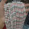 Azul Tiffany Pérolas Shijia Contas Soltas Contas Redondas Furo Reto Pérolas de Concha Acessórios para Joias DIY Venda Direta da Fábrica da Fonte