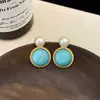 S925 brincos de pérola de nicho de luxo com agulha de prata, brincos femininos elegantes e requintados de zircônia, brincos adoráveis de alta qualidade