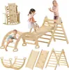 Equipamento de Treinamento Sensorial Conjunto de Escalada Cadeira de Balanço para Educação Infantil Estrutura de Escalada Dobrável Infantil Estrutura de Escalada Interna de Madeira para Crianças