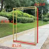 Accesorios de Boda Marco Cuadrado de Hierro Forjado Boda al Aire Libre Decoración Geométrica de Pasillo Soporte de Fondo Arco Soporte para Flores Soporte de Exhibición