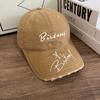Gorra de Béisbol Bordada con Letras Rasgadas Estilo Americano Nueva para Primavera y Otoño Unisex Visera Solar Marca de Moda Callejera Personalizada Gorra de Pico de Pato