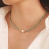 Collar de Perlas Imitación Turquesa, Cadena para Clavícula Versátil de Alto Nivel para Mujer, Accesorios en Capas, Joyería con Perlas de Nuevo Estilo Chino